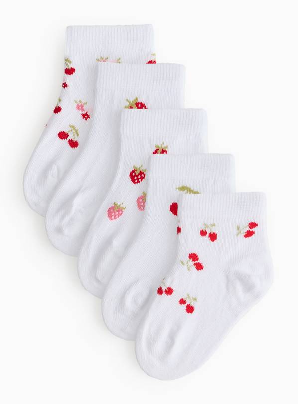 Cherry Picnic Socks 5 Pack 1-6 months